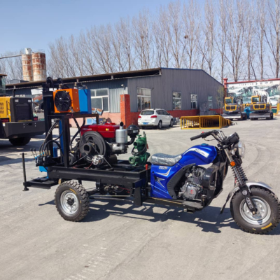Tricycle monté sur moto à trois roues, appareil de forage