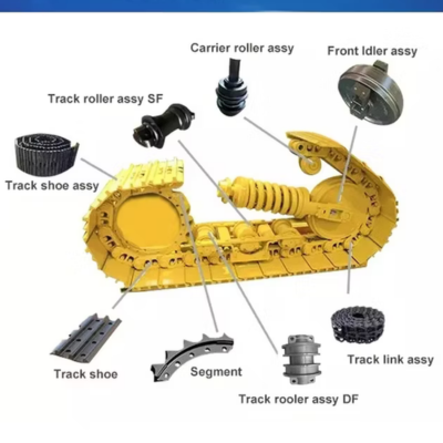 Chaine de chenille de bulldozer D85 avec patins pièces de rechange